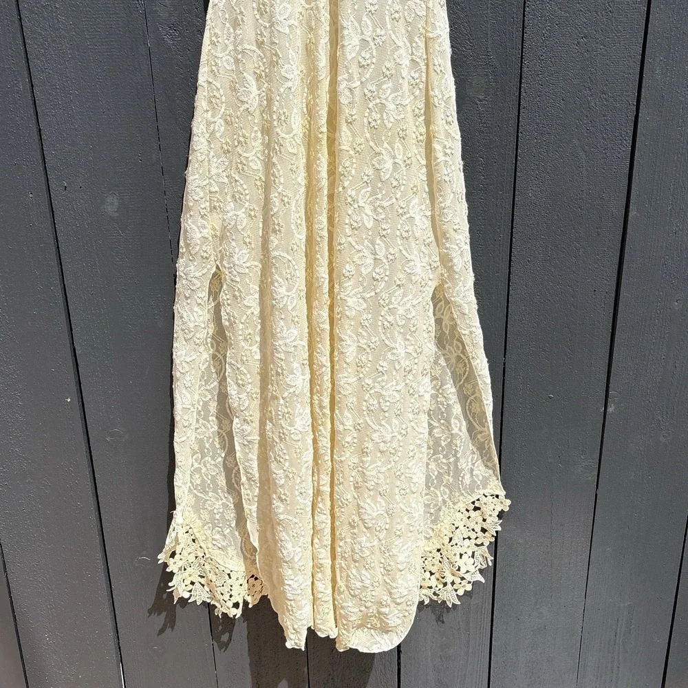 VTG Claire Pettibone Babydoll Fairy Lace Slip Nightgown Small Floral Sheer Bride